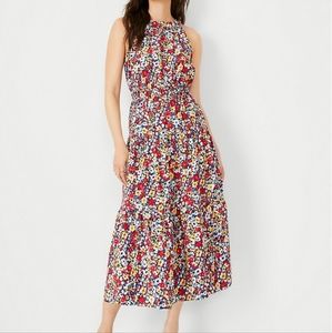 NWT Ann Taylor Floral Halter Maxi Dress